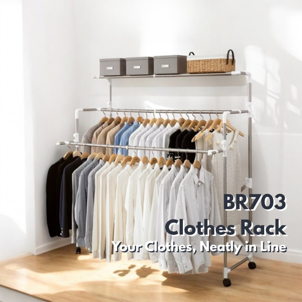 Korean Clothes Rack BR703 Laundry Rack Foldable Drying Rack Hanger
