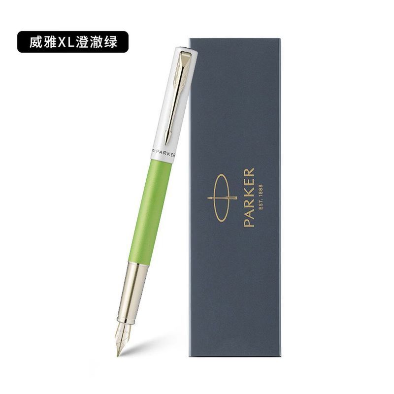 PARKER/PARKer Fountain Pen Weiya XL ปากกาหมึกสีเขียวใสผู้ชายสํานักงานธุรกิจของขวัญปากกาประดิษฐ์ตัวอั