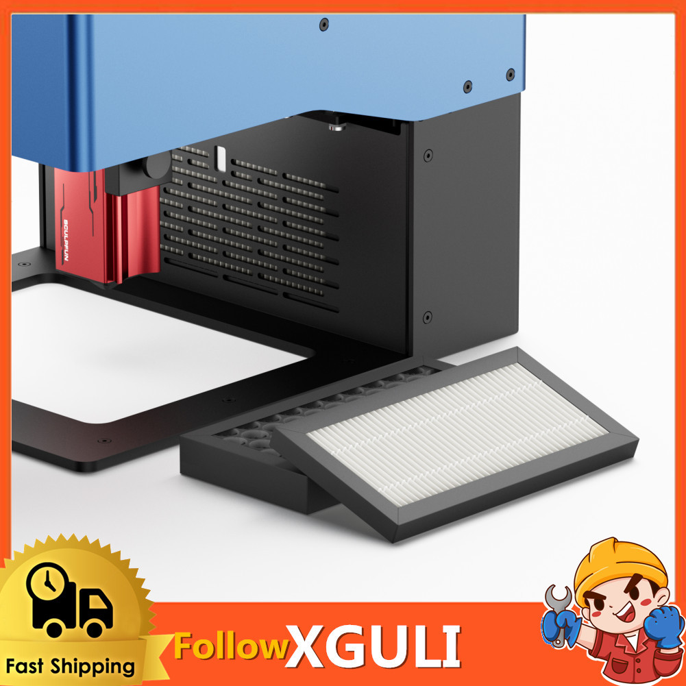 xguli SCULPFUN iCube Series ผ้าฝ้ายกรองการกรองที่มีประสิทธิภาพด้วยถ่านกัมมันต์และติดตั้งง่ายเหมาะสำห