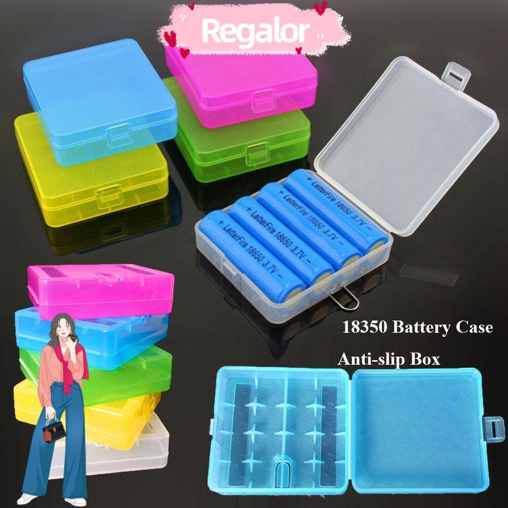 REGALOR 18650 กล่องแบตเตอรี่, แบตเตอรี่ Coloful กันลื่น, พลาสติกคุณภาพสูง 4 AA AA AA AA คอนเทนเนอร์แ