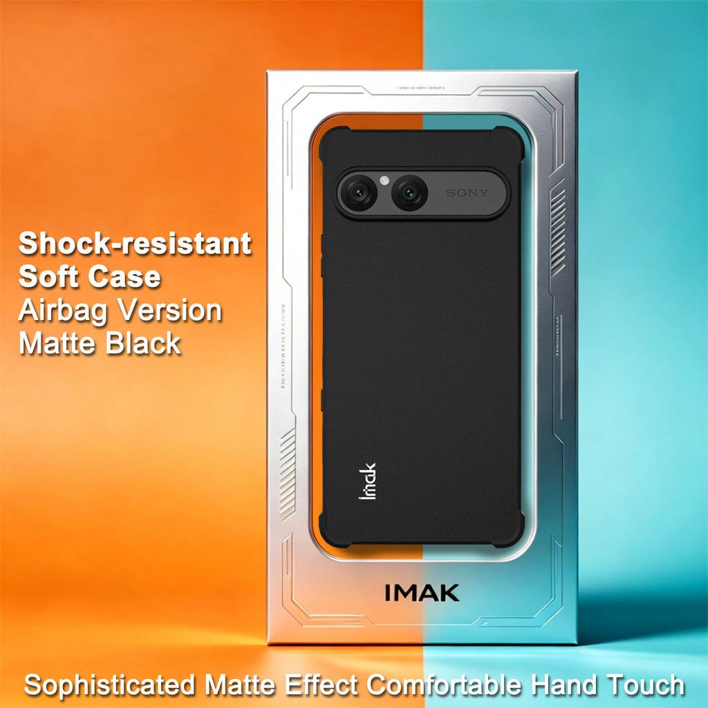Imak สําหรับ Sony Xperia 10 VIII VII Mark 8 7 ปลอกกันกระแทก Frosted Soft TPU Case Matte สีดําซิลิโคน