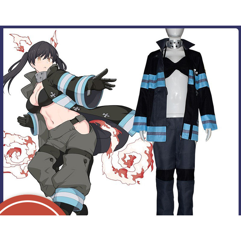 อะนิเมะ Hot Fire Brigade แหวน Good คอสเพลย์เครื่องแต่งกายเซ็กซี่ 8th ฮาโลวีนเครื่องแต่งกาย Fire Forc