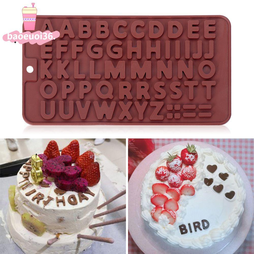 BAOEUOI36 แม่พิมพ์เค้กน้ําแข็งตัวอักษรช็อคโกแลต Mould Jelly Number