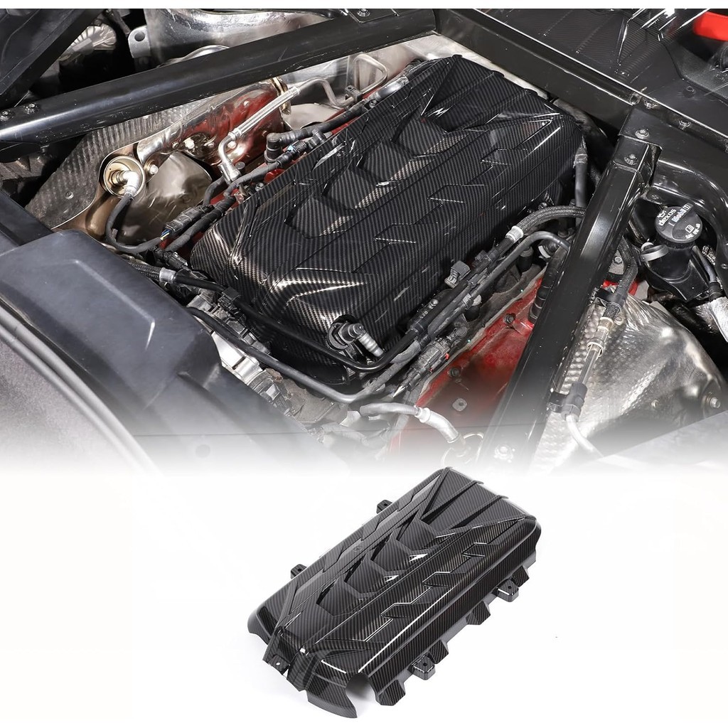 ฝาครอบเครื่องยนต์ Bay เข้ากันได้กับ Chevrolet Corvette C8 2020-2025 Stingray E-Ray Z51 6.2L, ชิ้นส่ว