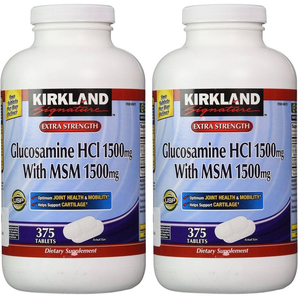 Kirkland Signature Glucosamine with M, 375 เม็ด (2 แพ็ค) MH38