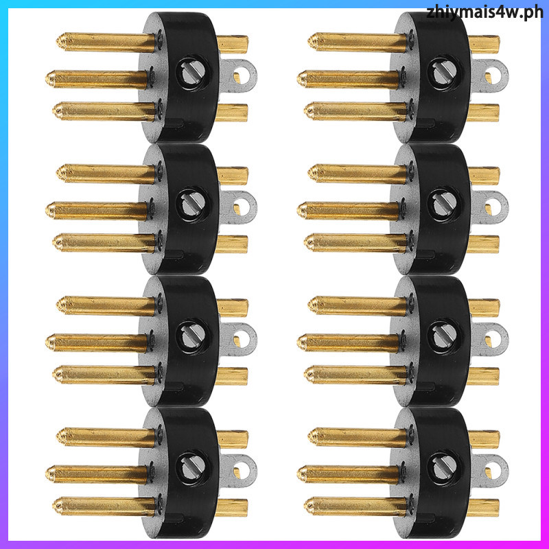 8 ชิ้นชาย Xlr Connector ปลั๊กโลหะสําหรับไมโครโฟนหลายสี zhiymais4w