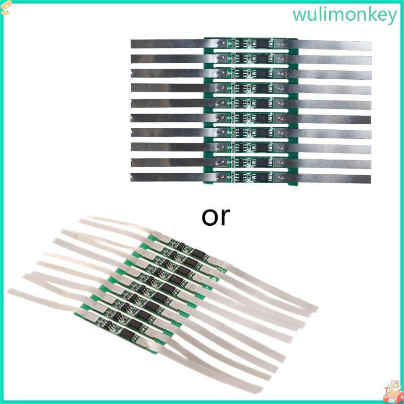 WU 10pcs 3 7V 3A 18650 Charger Over Charge สําหรับแผ่นป้องกันเข็มขัดบัดกรี
