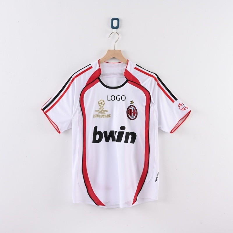 2006/07 ACMilan Away Retro Edition เสื้อฟุตบอลสําหรับ S-2XL