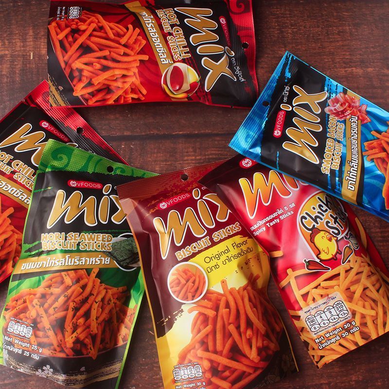 2026 สินค้าใหม่นําเข้าจากประเทศไทย vfoods mix แถบกรอบ Canru Fanxing Linhuixing กุ้ง Fries เฟรนช์ฟราย