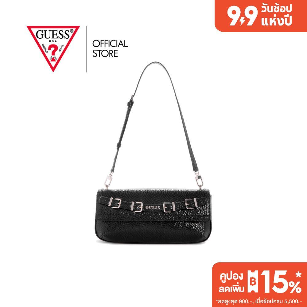 GUESS กระเป๋า รุ่น KG990919 DOVIE FLAP SHOULDER BAG สีดำ