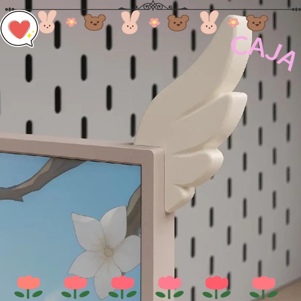 CAJA1 เดสก์ท็อปปีกตกแต่ง, DIY Wing Monitor ตกแต่งเครื่องประดับ,การพิมพ์ทนทานคอมพิวเตอร์ Monitor สติกเกอร์ตกแต่ง