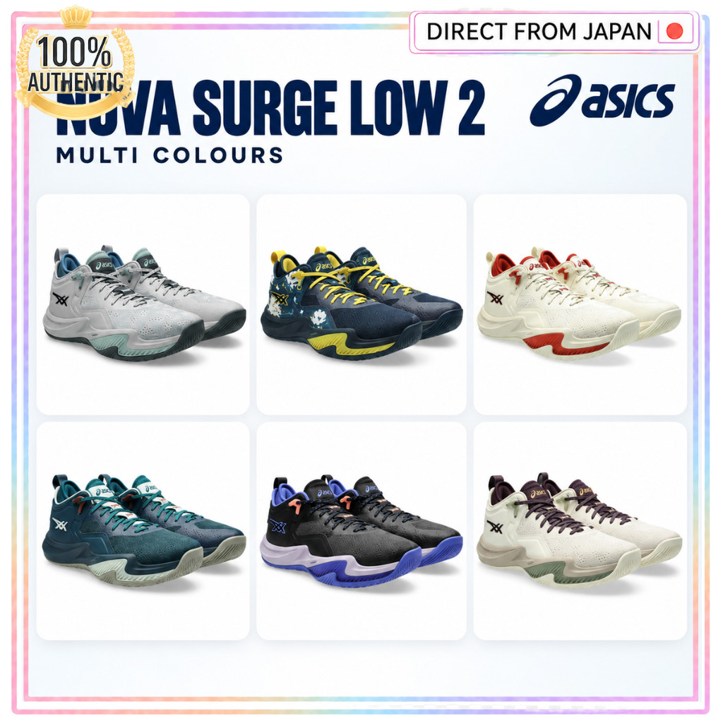 ASICS NOVA SURGE LOW 2 Basketball Shoes Mid-Cut Multiple Colors Sports Sneakers