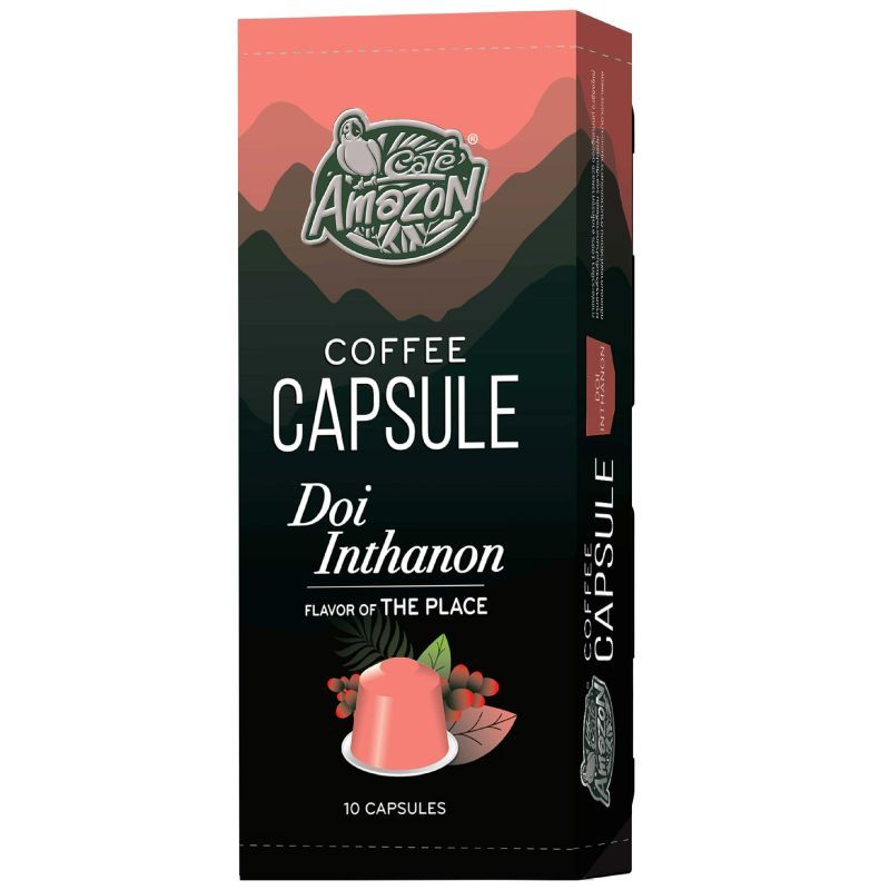 คาเฟ่อเมซอนกาแฟแคปซูลดอยอินทนนท์กาแฟแท้คั่วบด แพค 10แคปซูล 50กรัม Cafe Amazon Doi Inthanon10X50g