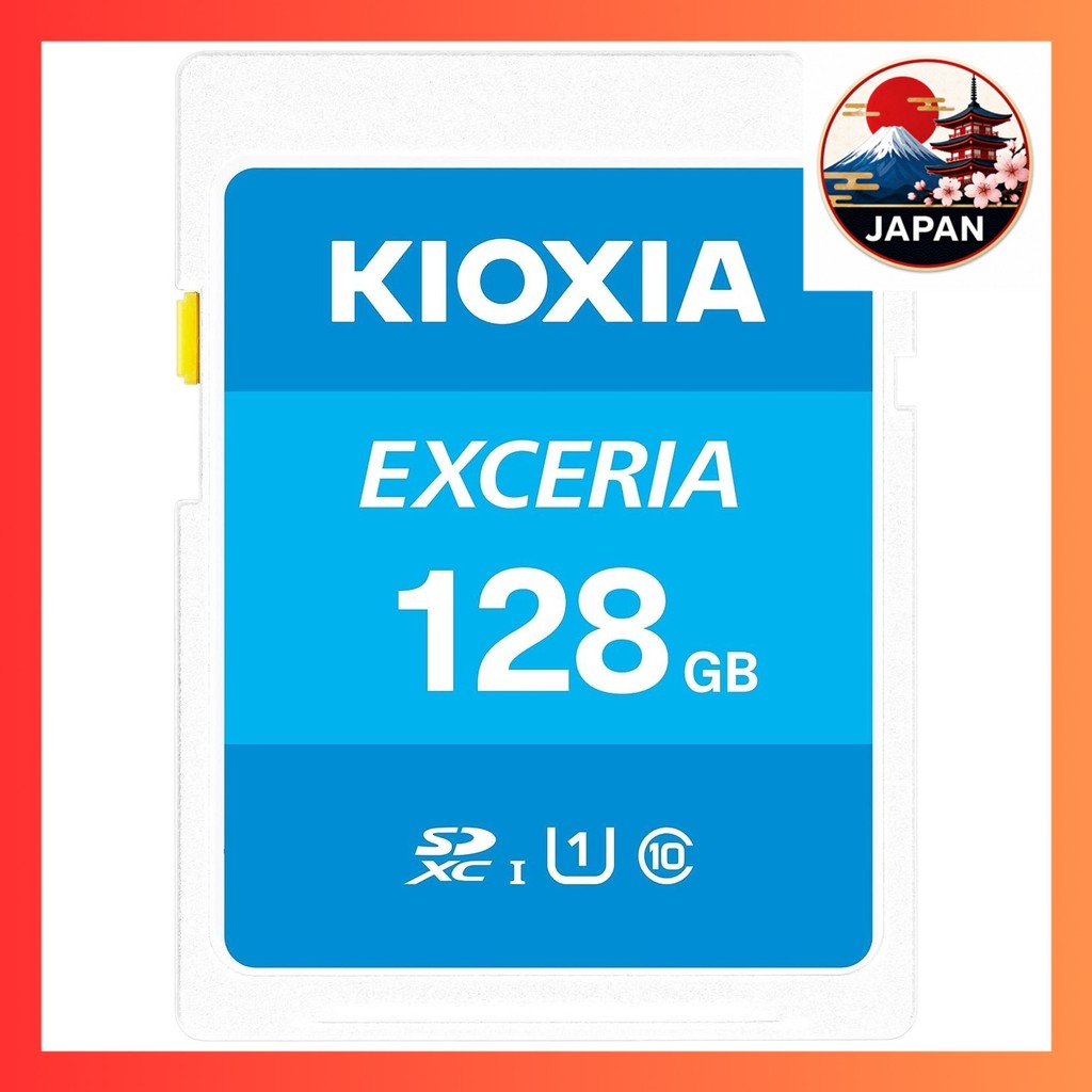 [Directly from Japan]KIOXIA (Kioxia) Japanese-made SD card, 128GB, SDXC UHS-I Class 10, Read speed 1