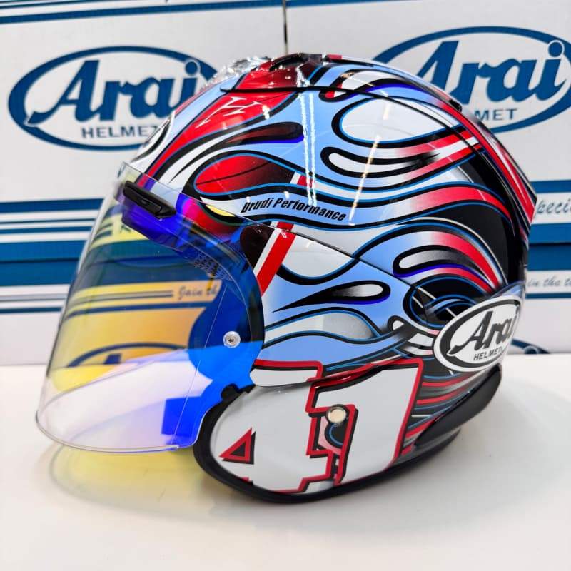 ARAI VZ RAM หมวกกันน็อคครึ่งใบ Blue Crane ARAI หมวกกันน็อคครึ่งใบมอเตอร์ไซค์ หมวกกันน็อคขี่มอเตอร์ไซ