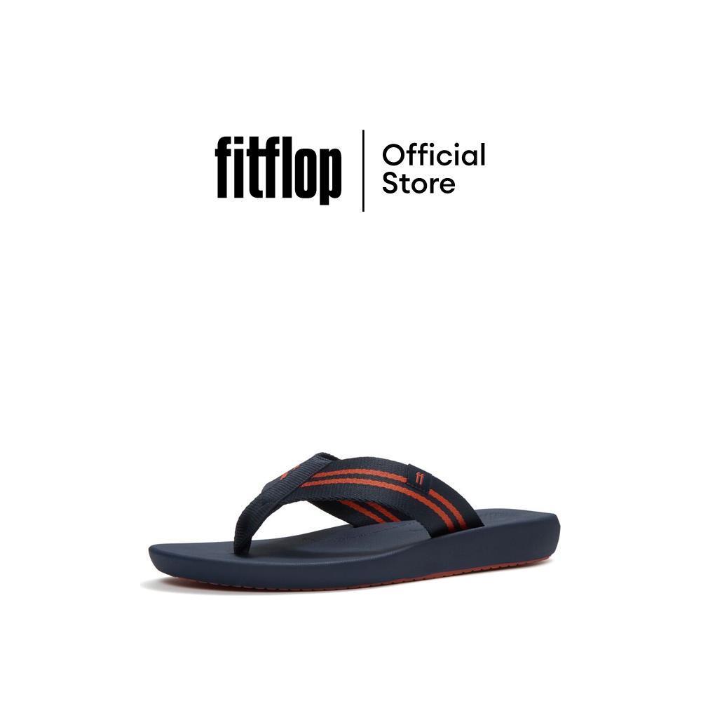 FITFLOP IQUSHION TWO-STRIPE WEB FF รองเท้าแตะผู้ชาย รุ่น A6S-E27 สี ORANGE
