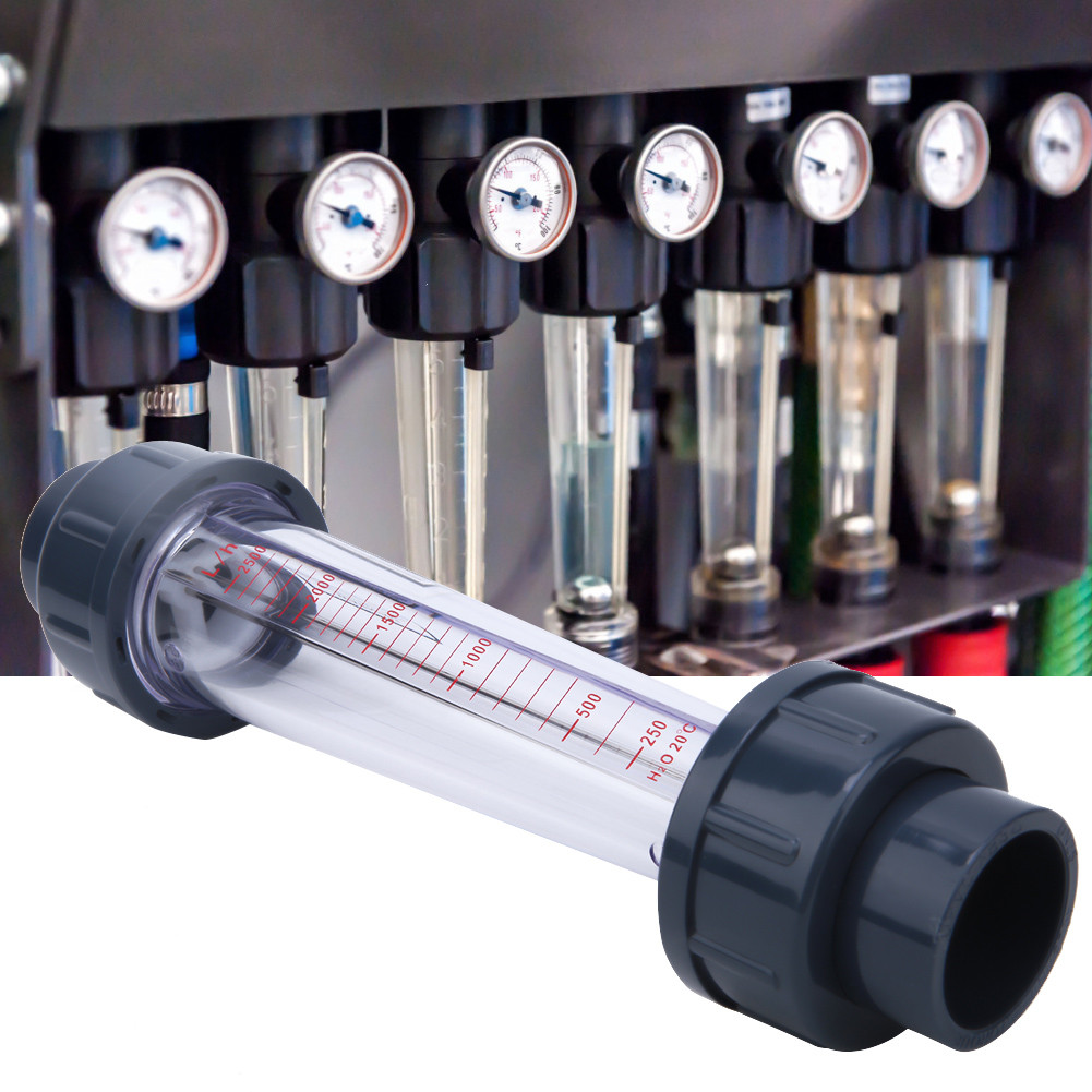 PTFE Flow Meter Meter Flowmeter สำหรับ 0-60 ° C 250-2500L/H ≤0.6mpa 235 x 58 58 มม.