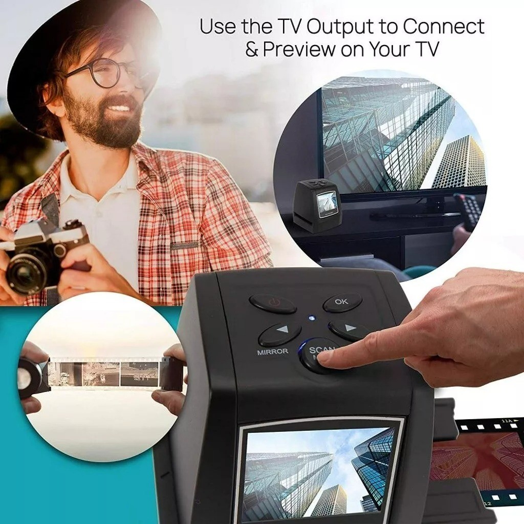 Eyoyo LCD Film Scan Photo Scanner Nega 35mmtive Film Slide Viewer monochrome to JPEG