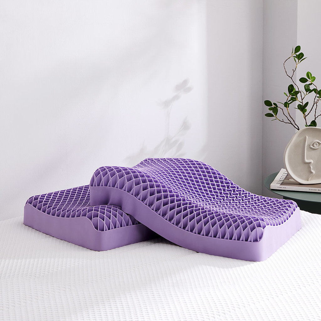 หมอนพักคอ TPE ระบายอากาศได้ ลดแรงกด ทำความสะอาดง่าย ป้องกันอาการปวดคอขณะนอน