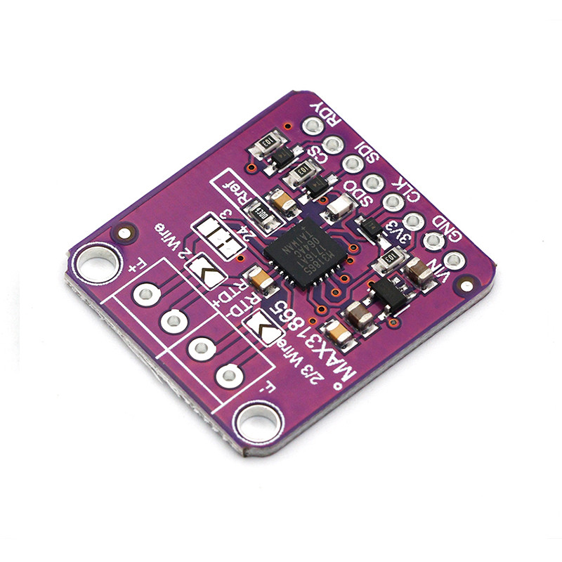 MAX31865 โมดูลเครื่องตรวจจับอุณหภูมิความต้านทานแพลทินัม RTD Sensor/PT100-PT1000