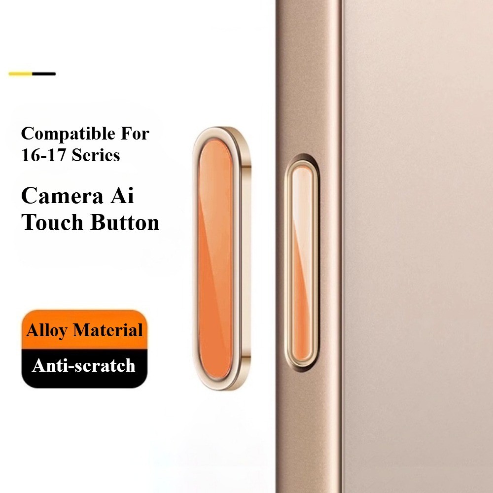 Cosmic สีส้มสีหลักกล้อง Touch ปุ่มสําหรับ iPhone 17 16 Pro Max 16Plus 17Air ด้านข้างกล้อง Ai ปุ่มควบคุม Anti Scratch Protector เคสโทรศัพท์ที่รองรับ