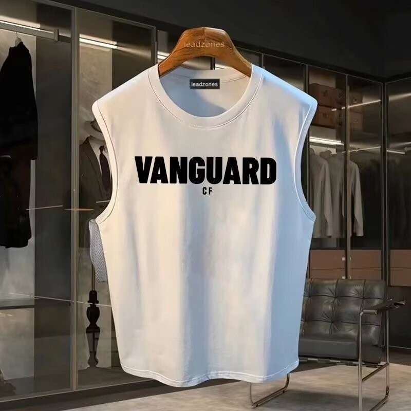 COD 2025 Summer Hot Men's Vest American Style Youth Round Neck Sleeveless Men's T-Shirt Trendy Brand