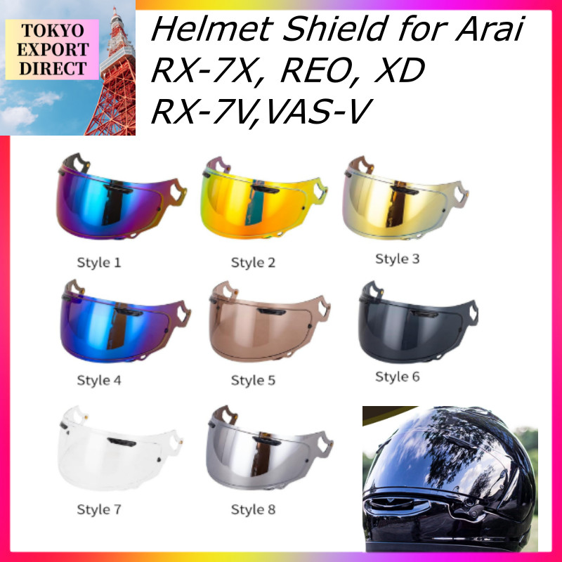 Daconovo Replacement Full Face Helmet Shield for Arai RX-7X, REO, XD, RX-7V, VAS-V[DIRECT FROM JAPAN
