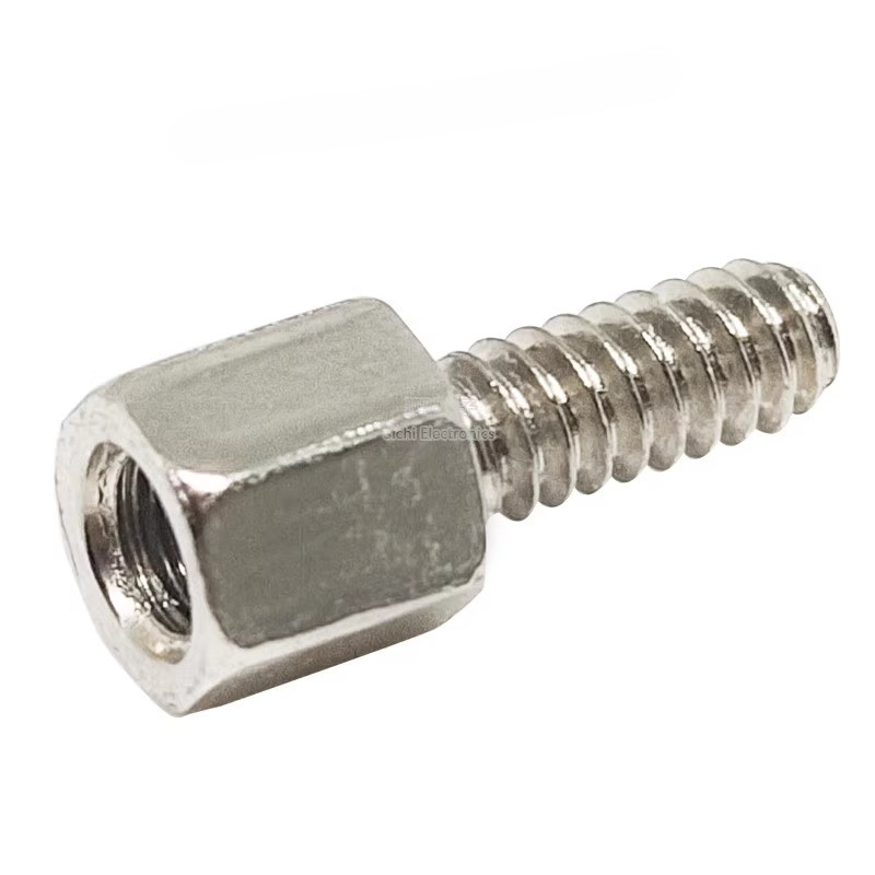 สกรูหกเหลี่ยมน็อต RS232 DB9 DB15 DB25 VGA DR9 คอลัมน์ทองแดง Serial Bolt