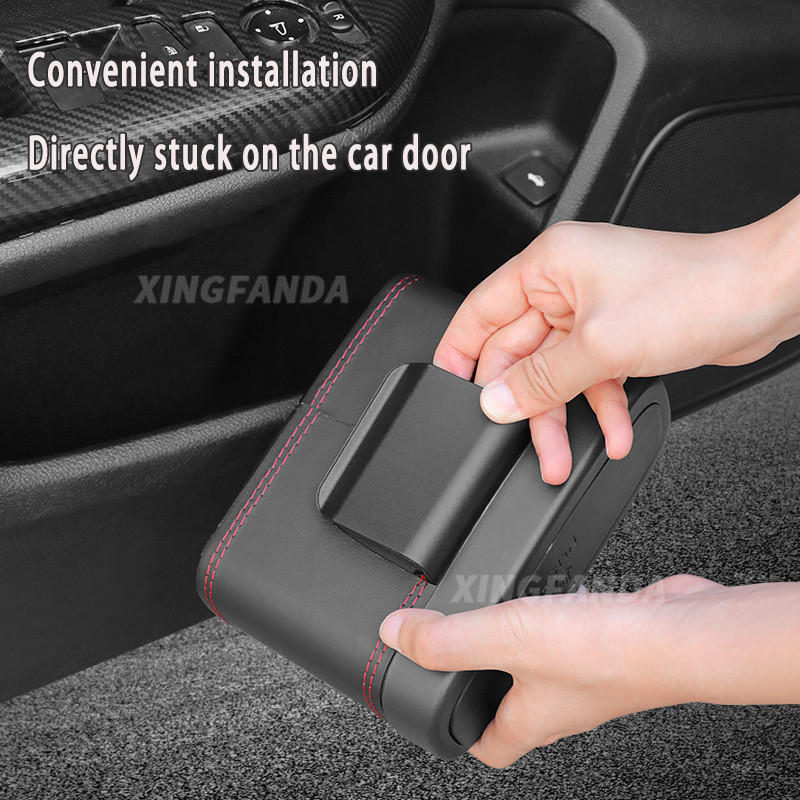 Mercedes Benz ถังขยะรถยนต์พร้อมฝาปิดขนาดเล็ก Leakproof รถ Mini หนังขยะสําหรับ Mercedes Benz C Class W207 W211 W205 W212 W204 W220 W206 W124 W213 W218 W222 อุปกรณ์เสริม - รูปที่ 2