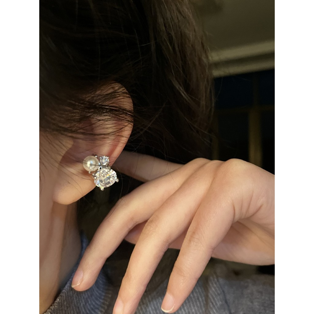 คลิปหูสำหรับผู้หญิง สไตล์หรูหราด้วยมุกเพทาย - รูปที่ 6