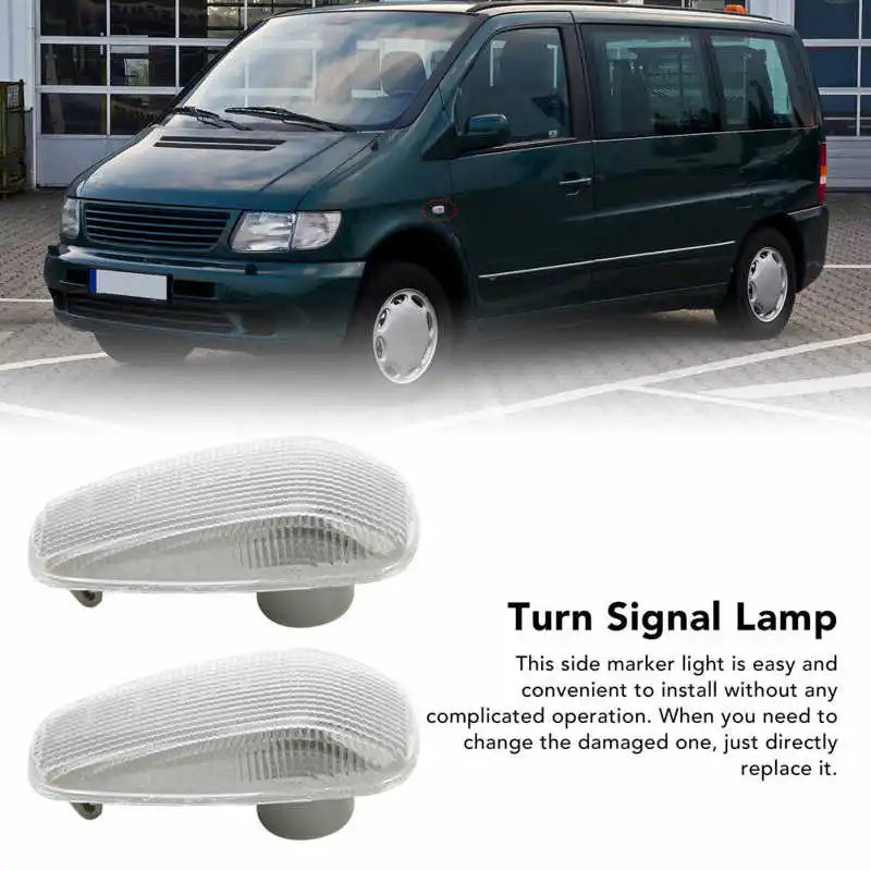 ไฟเครื่องหมายด้านข้าง 2 ชิ้น 2108200921 เปลี่ยนไฟเลี้ยวสําหรับ Mercedes-Benz Vaneo W210 S210 W638 W4
