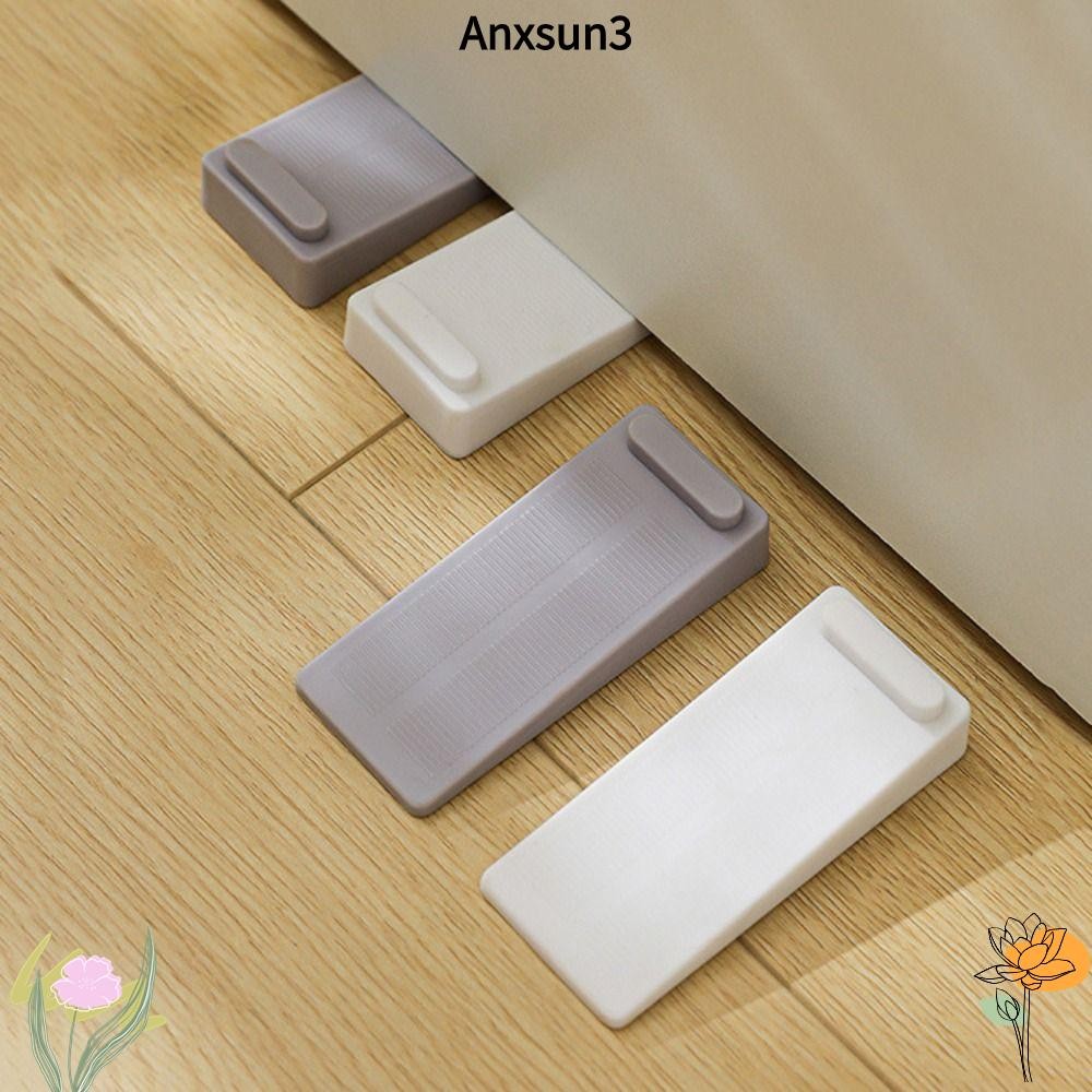ANXSUN3 2 ชิ้น Mute Door Stopper, Anti-collision Non-slip Door Stop Block Wedge, PVC ความปลอดภัย Doo