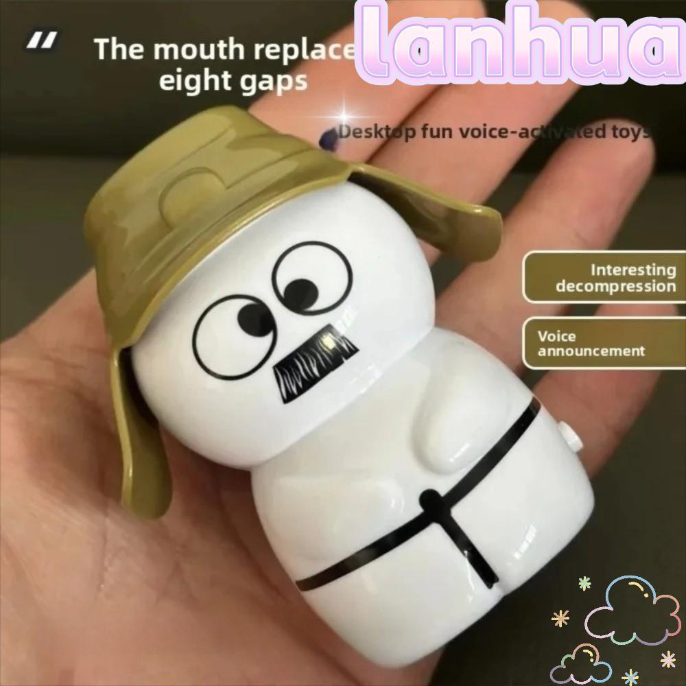 LANHUA พวงกุญแจควบคุมเสียง, 8 ซม. Widget Baga ของเล่นเสียง, เสียงตลก Widget เดสก์ท็อปเครื่องประดับขอ