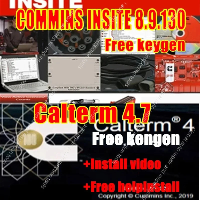 ใหม่ล่าสุด Cummin Insite 8.9 PRO ซอฟต์แวร์วินิจฉัยเครื่องยนต์ฟรี Keygen + Calterm 4.7 MetaFiles v4.7