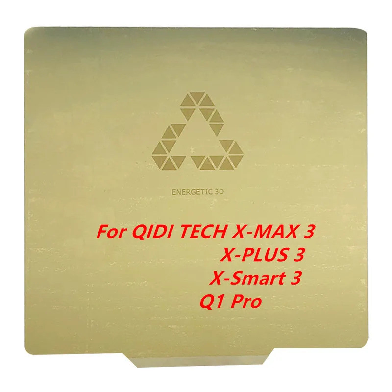 ENERGETIC Smooth PEI สร้างแผ่นสําหรับ QIDI TECH X-MAX 3/ X-PLUS 3/X-Smart 3/Q1 Pro 3D เครื่องพิมพ์ฤด