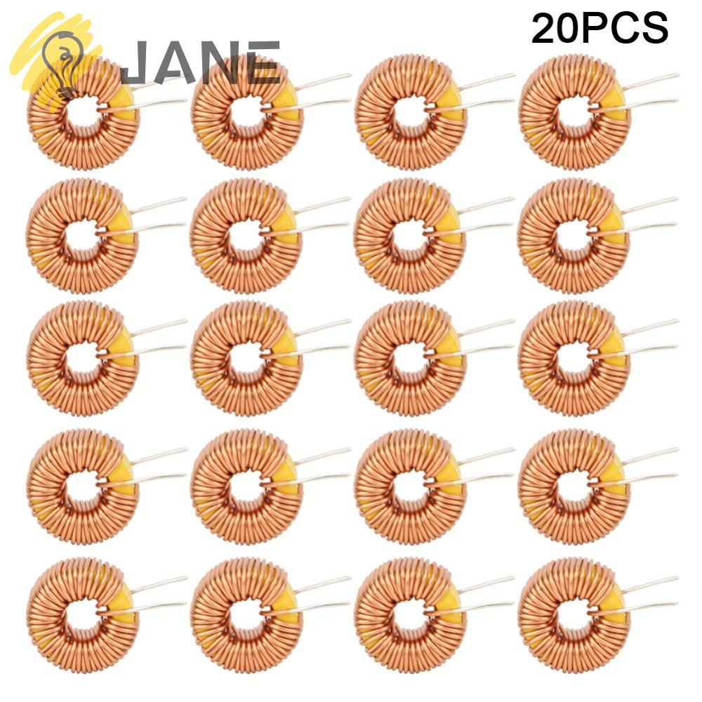 JANE 20PCS Toroid Inductor ลวด, 100UH 0.6 มม.Troidal Inductor, ความต้านทานต่ําแนวตั้ง Toroid Toroid 