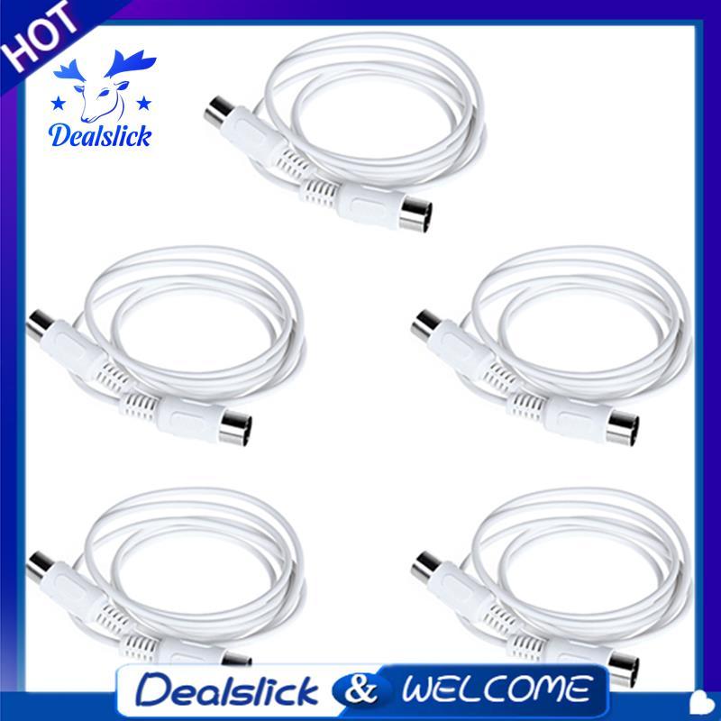 5PCS MIDI สายต่อ 5Pin ชาย 1.5M MIDI สําหรับเปียโนไฟฟ้ากีตาร์เครื่องมือ PC สาย