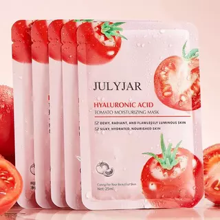 【ซื้อ 10 แถม 10】แผ่นมาสก์หน้า สูตรวิตตามินซี เพื่อผิวสว่างกระจ่างใส เนียนนุ่ม ชุ่มชื้น มาส์กมะเขือเทศ