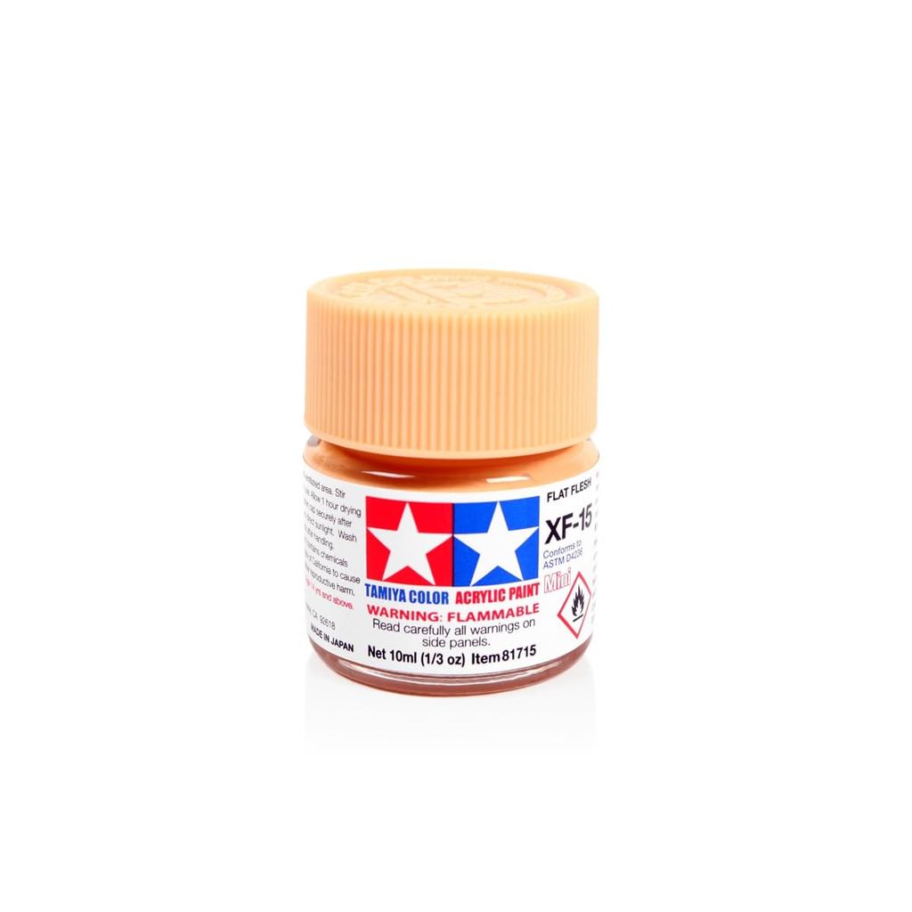 Tamiya Acrylic Mini XF15 Flat Fresh TAM81715 สีพลาสติกอะคริลิค 1 count pack of 1