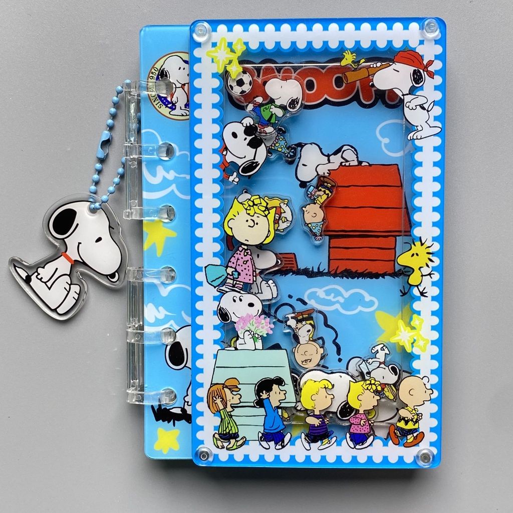 2025 สินค้าใหม่ Snoopy Acrylic Loose-leaf Notebook Little Red Book Student Notepad Notebook20251017
