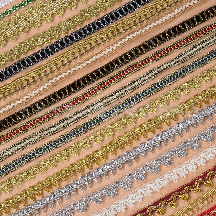 2 หลาสไตล์ชาติพันธุ์โพลีเอสเตอร์ Filigree ถักผ้า Applique ลูกไม้ Trim เย็บ DIY โคมไฟคอ Headwear ผ้าม