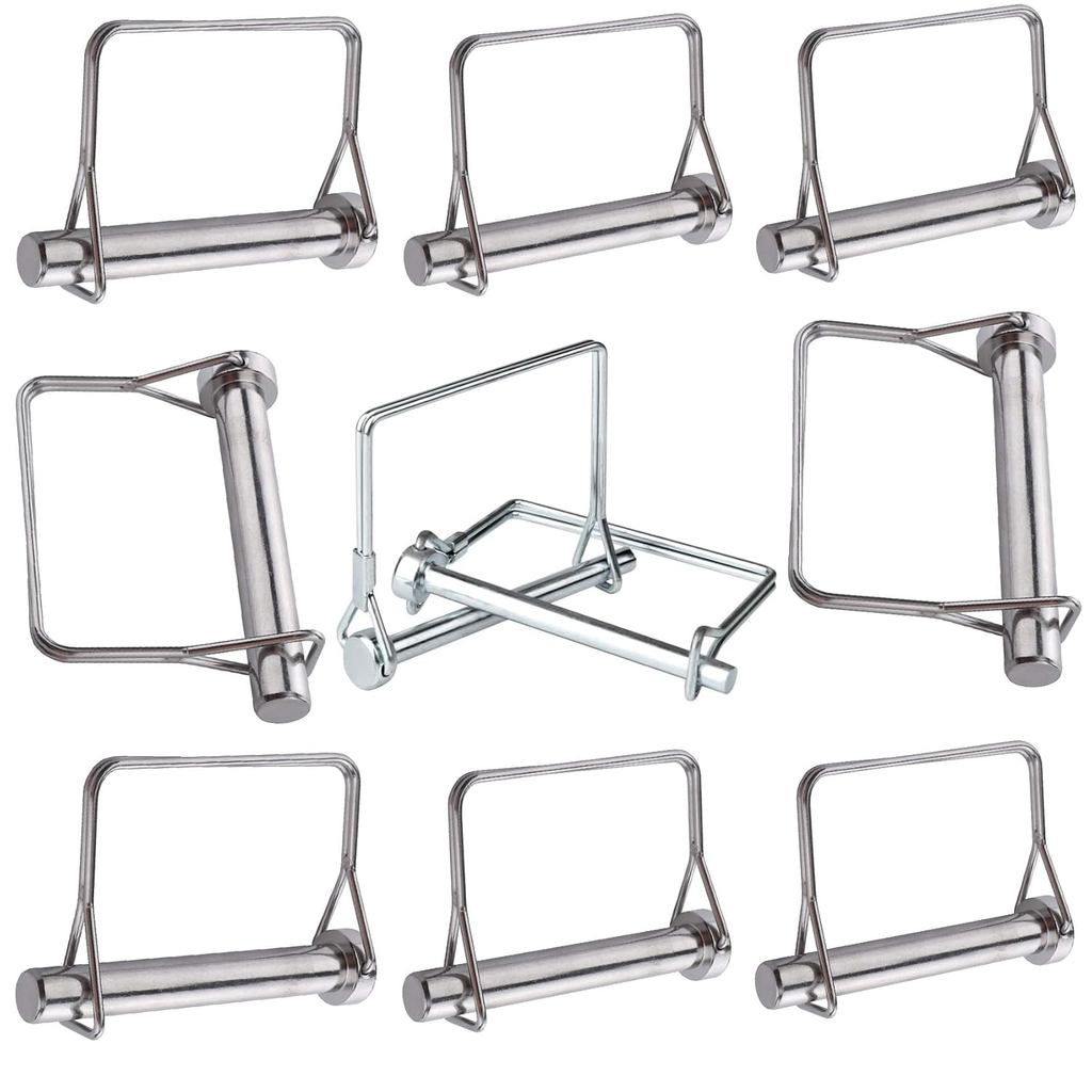 10 ชิ้นขนาดใหญ่ Trailer Coupler Pin Heavy Duty Trailer Hitch Pin ความปลอดภัยล็อค Pin 5/16 X 2-3/4 (8