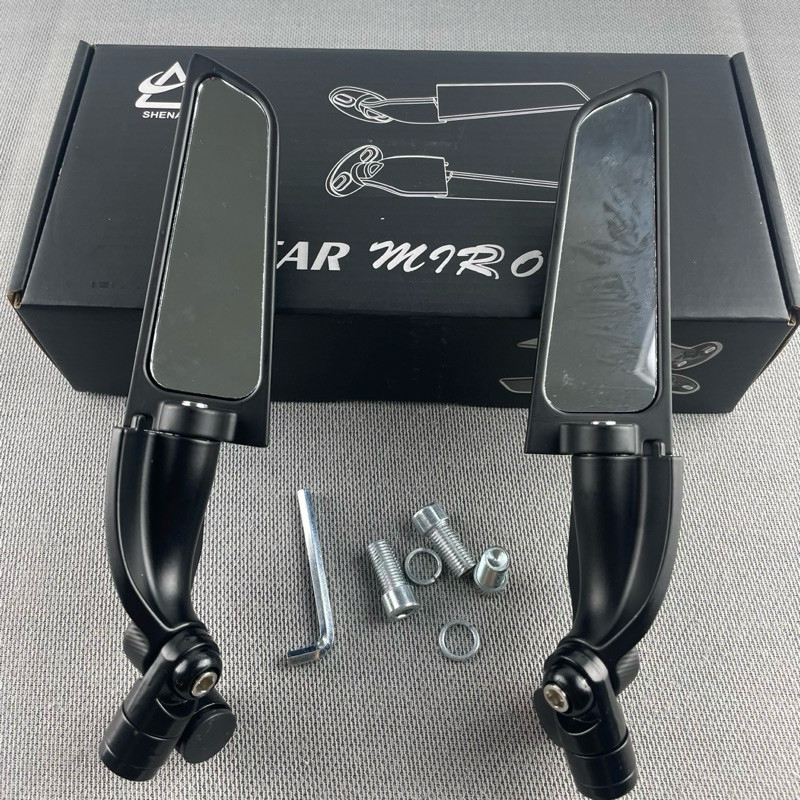 HORANSHOP Universal CNC Winglet Mirrors สําหรับมอเตอร์ไซค์อัตโนมัติ, Bebek, Beat, Mio, Jupiter, z, N