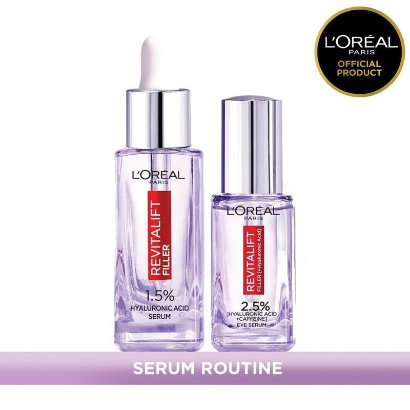 LOreal Skincare & Comfort Revitalift Filler Hyaluronic Acid Anti-Wrinkle Dropper Serum & Hyaluronic 