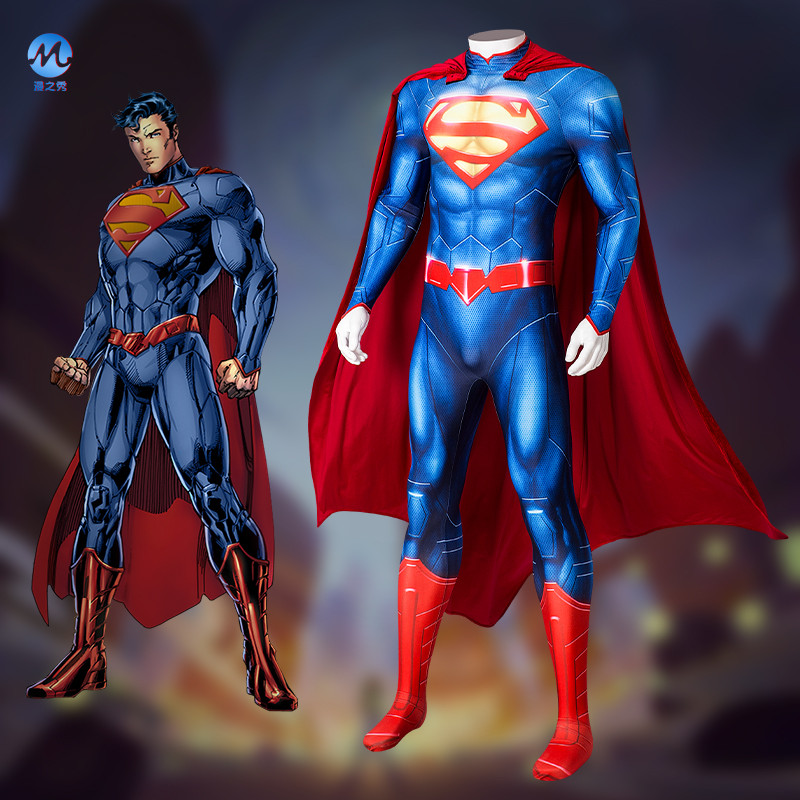 บอดี้สูท Superman แบบ cosplay ใหม่! ดีไซน์เหมือนชุดจาก DC การ์ตูน