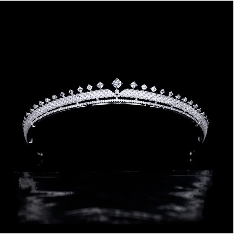 New Simple Wedding  Full Zircon Crown wedding Bride Tiara Crystal  Wedding Hair Accessories Jewelry 