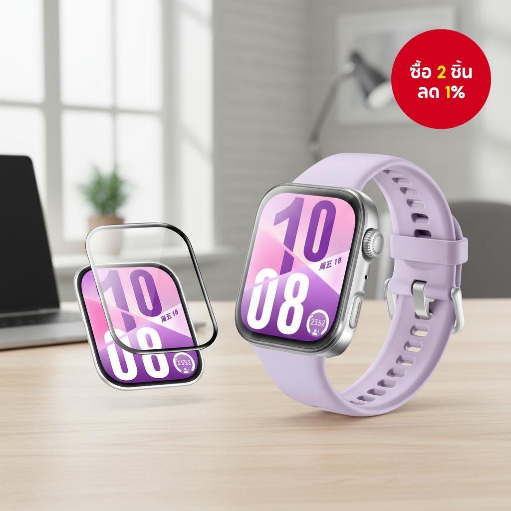 ฟิล์มกันรอยหน้าจอ TPU 3D สําหรับ Huawei Watch Fit4pro, Fit4, และ Fit 4pro