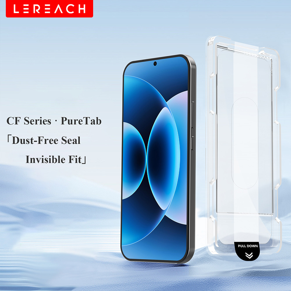 Lereach กระจกนิรภัยป้องกันหน้าจอสําหรับ Xiaomi 17 Pro Max/17 Pro/17 พร้อมกล่องวางตําแหน่งไร้ฝุ่น, นอกอัตโนมัติ, HD Clear