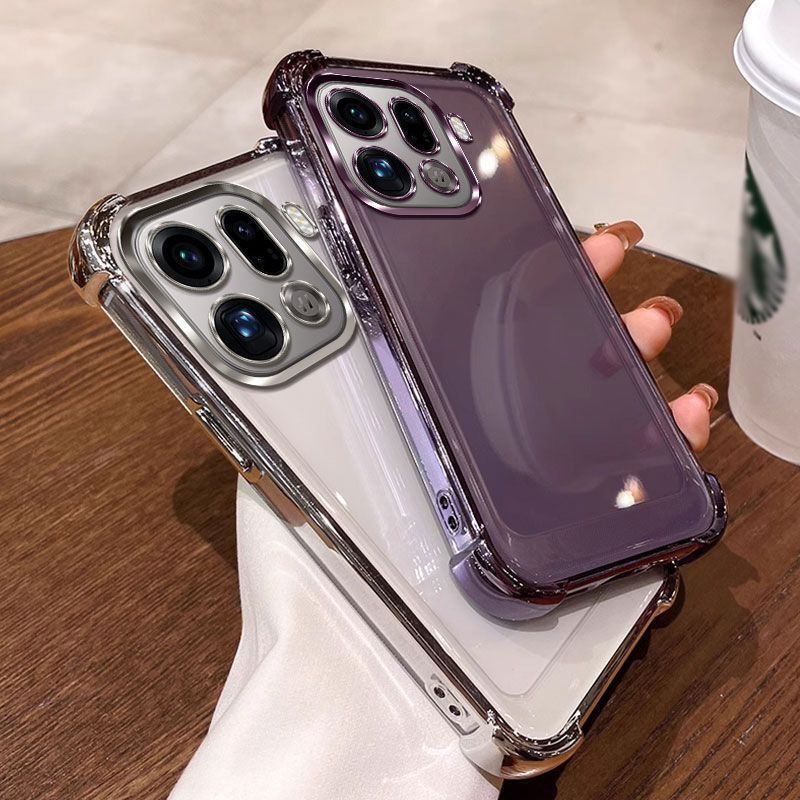 เคส oppo find x9 pro/find x9 สี่มุมหนากันกระแทกพร้อมฟิล์มเลนส์เคสนิ่มเคสป้องกัน