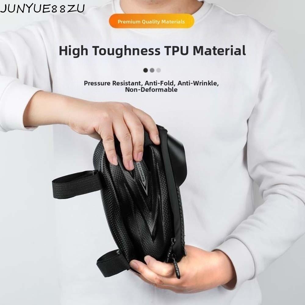JUNYUE88ZU จักรยานด้านหน้ากระเป๋า,ที่ถอดออกได้ปรับขี่จักรยานโทรศัพท์ Carrier กระเป๋า,จักรยานอานกระเป